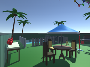 low poly pool party 3Dモデル