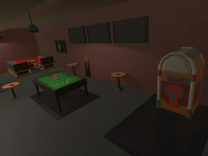 낮은 폴리 펍 3D 모델