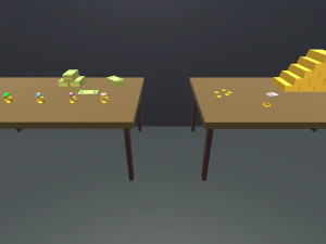 low poly money jewels 3D Model