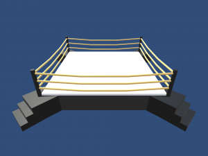 low poly wrestling Modèle 3D