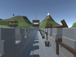 średniowieczny low-poly Model 3D