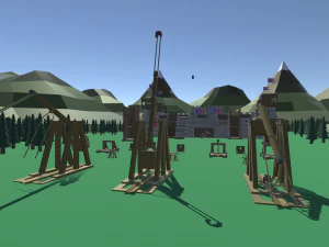 średniowieczny low-poly Model 3D