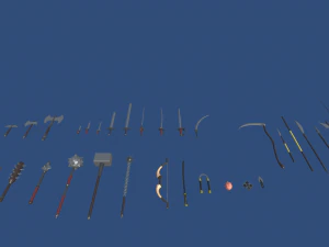 średniowieczny low-poly Model 3D