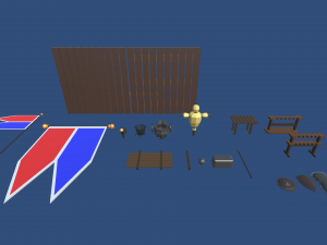 low poly medieval Modelo 3D