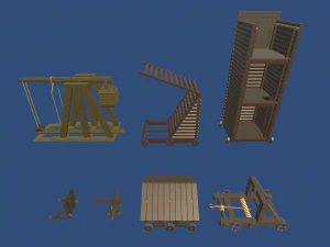 średniowieczny low-poly Model 3D