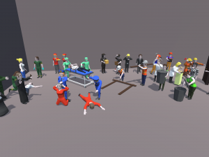 low poly characters 3D Model