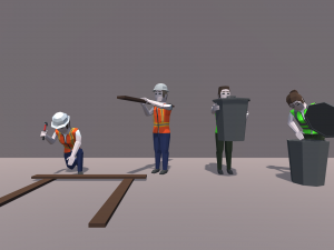 low poly characters Model 3D