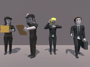 znaki low-poly Model 3D