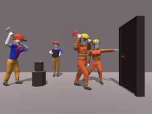 low poly characters Model 3D