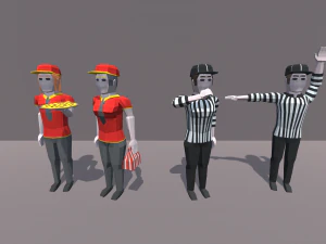 znaki low-poly Model 3D