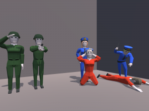 low poly characters Model 3D