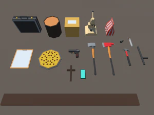 znaki low-poly Model 3D