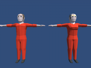 low poly characters Model 3D