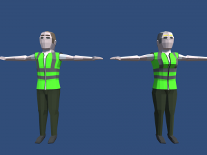 low poly characters Model 3D