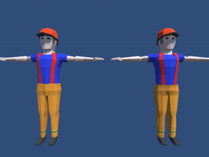 low poly characters Model 3D