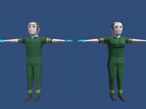 low poly characters Model 3D