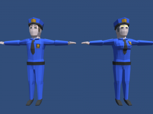 low poly characters Model 3D