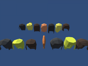 low poly characters Model 3D