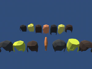 znaki low-poly Model 3D