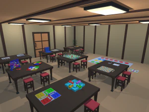 jogos de tabuleiro de baixo poli Modelo 3D