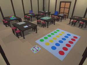 jogos de tabuleiro de baixo poli Modelo 3D