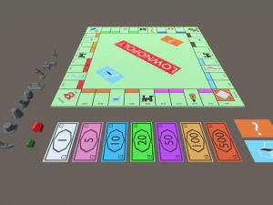 jogos de tabuleiro de baixo poli Modelo 3D