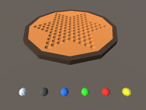 jogos de tabuleiro de baixo poli Modelo 3D