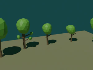 &aacute;rbol de baja poli Modelo 3D