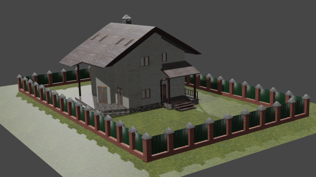 house Modelo 3D .c4d .max .obj .3ds .fbx .stl .blend 