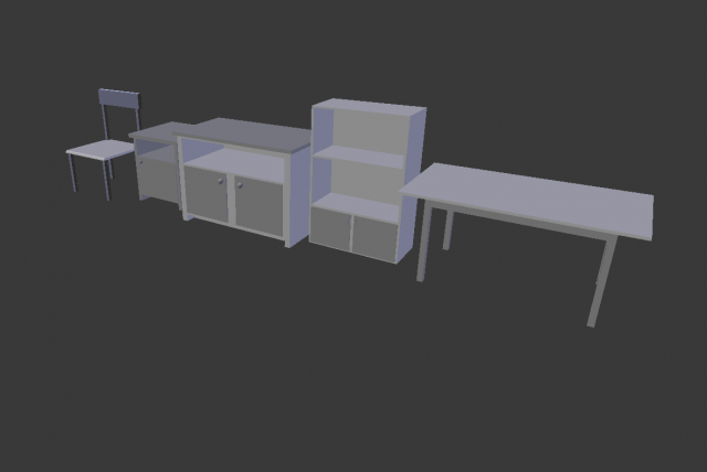 minimalistic furniture pack 3D Model .c4d .max .obj .3ds .fbx .stl .blend 
