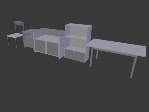 minimalistic furniture pack 3D 모델
