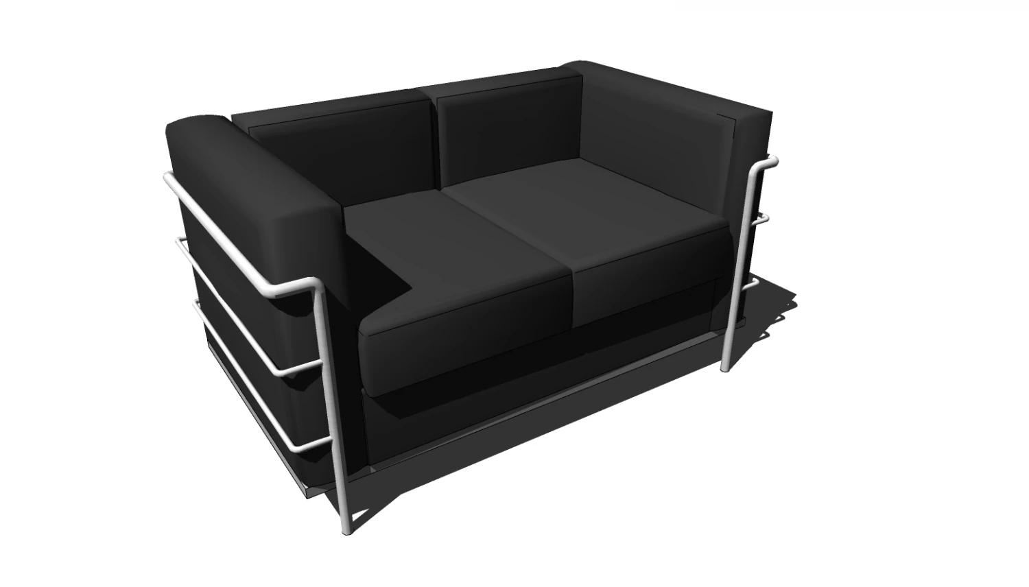 sof&aacute;2 plazas Modelo 3D .c4d .max .obj .3ds .fbx .stl .blend 