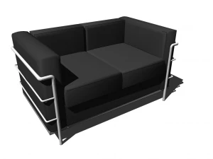 沙发2座 3D 模型