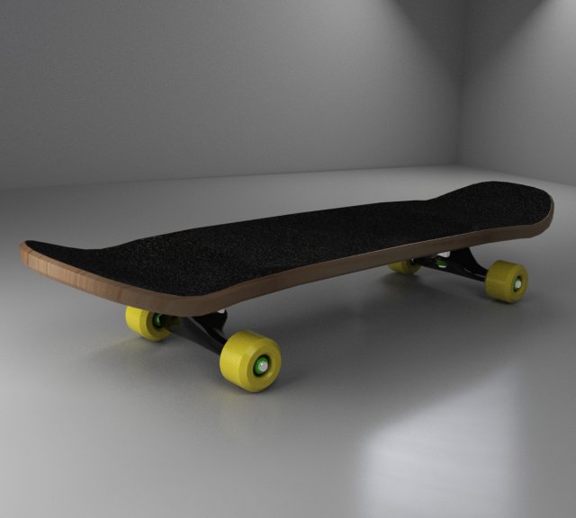 skateboard 3D Model .c4d .max .obj .3ds .fbx .stl .blend 