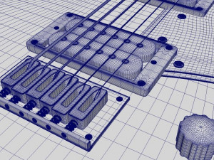 electric guitar Modèle 3D
