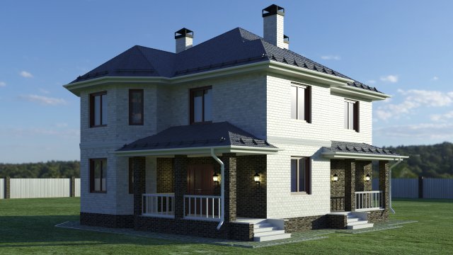 cottage 3D Модель .c4d .max .obj .3ds .fbx .stl .blend 