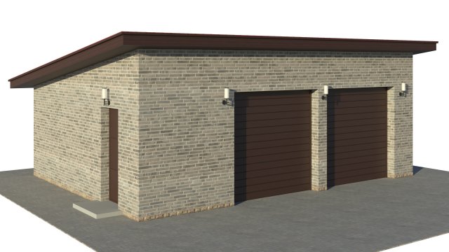 garage Modèle 3D .c4d .max .obj .3ds .fbx .stl .blend 