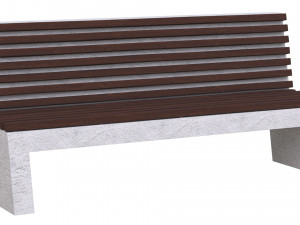 concrete park benches Modello 3D