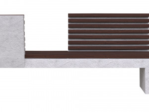 concrete park benches Modello 3D