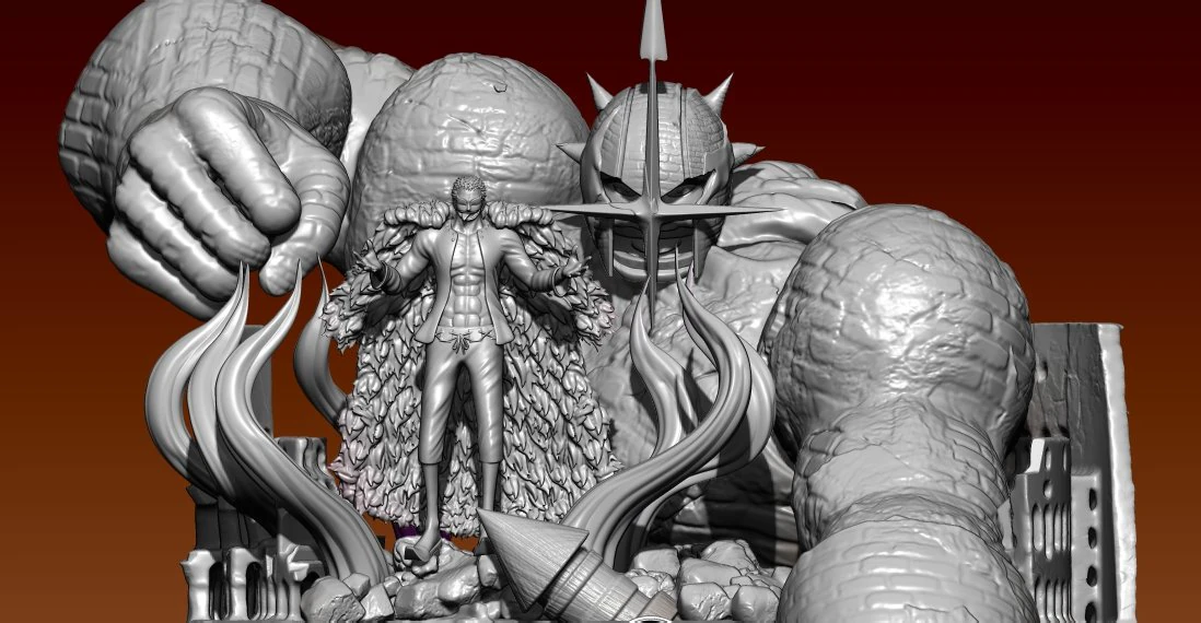 Doflamingo - One piece - 3d print 3D Print Model .c4d .max .obj .3ds .fbx .stl .blend