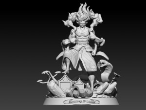 Luffy gear 4 - snakeman - Onepiece - 3d print Model Cetak 3D