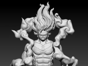 Luffy gear 4 - snakeman - Onepiece - 3d print Model Cetak 3D