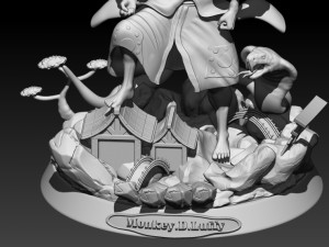 Luffy gear 4 - snakeman - Onepiece - 3d print Model Cetak 3D