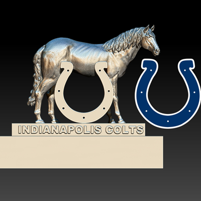 NCAA - INDIANAPOLIS COLTS MASCOT STATUE - DECOR - 3D PRINT Modello di stampa 3D .c4d .max .obj .3ds .fbx .stl .blend 