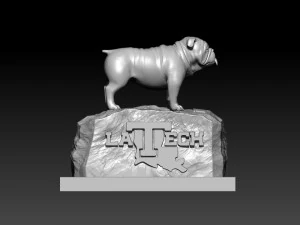 NCAA - EST&Aacute;TUA DE MASCOTE DA UNIVERSIDADE DE LOUISIANA TECH - IMPRES Modelo de Impressão 3D