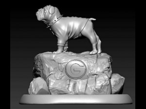 NFL - BULLDOG - THE GEORGIA BULLDOGS FOOTBALL 3D PRINT MODEL 3D Print Model