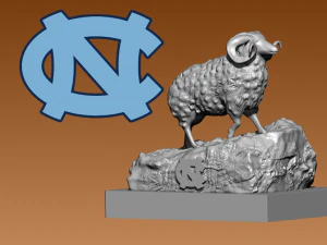 ノースカロライナ タール ヒール マスコット - フットボール ボウル部門 3Dプリントモデル