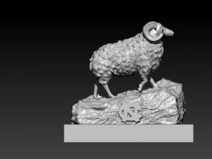 NORTH CAROLINA TAR HEELS MASCOT - FOOTBALL BOWL SUBDIVISION 3D Print Model