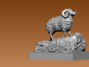 NORTH CAROLINA TAR HEELS MASCOT - FOOTBALL BOWL SUBDIVISION Modelo de Impressão 3D