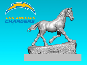 NFL LOS ANGELES CHARGERS STATUE - AMERICAN FOOTBALL - 3D PRINT 3D Print Model